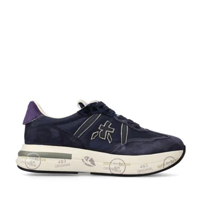 Premiata Cassie Sneakers In Suede In Purple