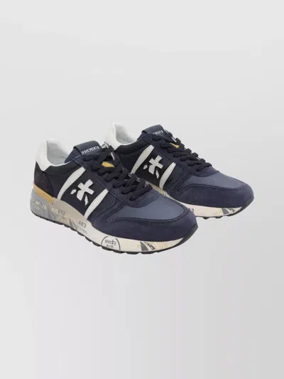PREMIATA CASUAL LOW TOP SNEAKERS WITH CONTRAST SOLE