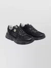 Premiata Casual Low Top Sneakers With Fabric Upper In Black