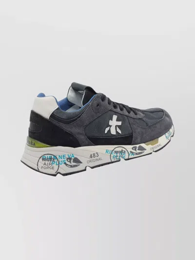 Premiata Casual Low Top Sneakers With Mesh Design In Multi