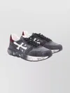 Premiata Casual Low Top Sneakers With Suede Accents In Gray