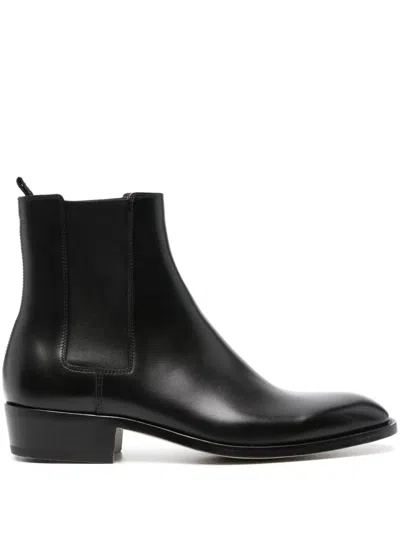 Premiata Chelsea Austinn Leather Boots In Black