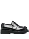 Premiata Chunky Leather Lug Loafers In Black