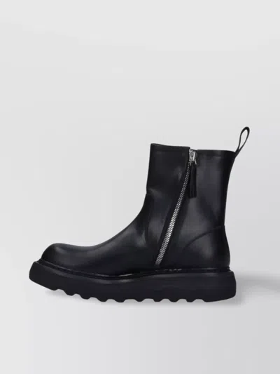 Premiata Chunky Sole Ankle Boots With Pull Tab In Black