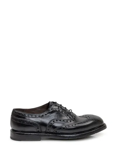 Premiata Classic Brogue Lace-ups In Black
