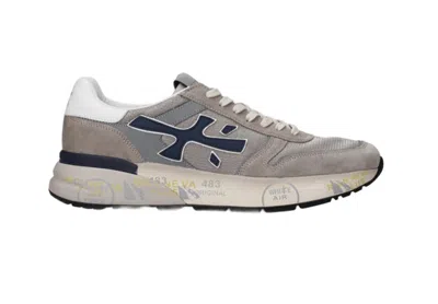 Premiata Classic Casual Sneakers With 4.2 Cm Sole Height In Gray
