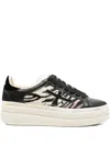 Premiata Claudia Zebra-print Platform Sneakers In Black