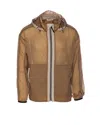 Premiata Natural Jacket With Frontal Zip Closure In Brown