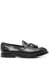 Premiata Loafers In Black Leather In Black