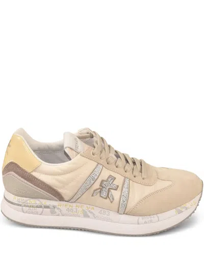 Premiata Conny Panelled Sneakers In Neutral