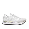 Premiata Conny Sneakers In Perforated White Leather In Transparent