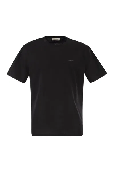 Premiata Cotton T-shirt With Technical Detail And Logo In Black