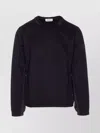 Premiata Crewneck Long Sleeve Sweatshirt With Side Panels In Black