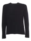Premiata Textured Knit Sweater With Classic Crew Neck In Blue