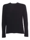 Premiata Textured Knit Sweater With Classic Crew Neck In Blue
