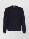 Premiata Crewneck Sweater With Long Sleeves And Elbow Patches In Black