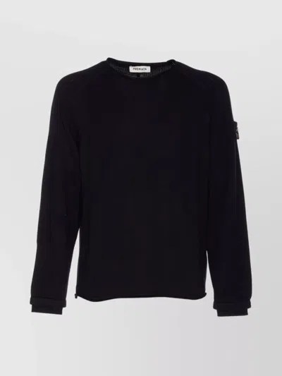 PREMIATA CREWNECK SWEATER WITH LONG SLEEVES AND RIBBED CUFFS