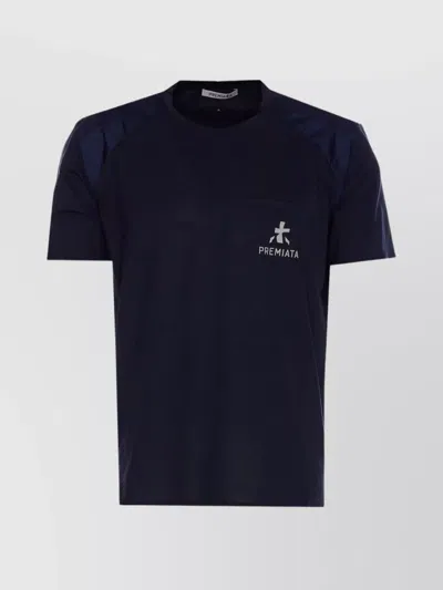 PREMIATA CREWNECK T-SHIRT WITH CONTRAST SHOULDER PANELS