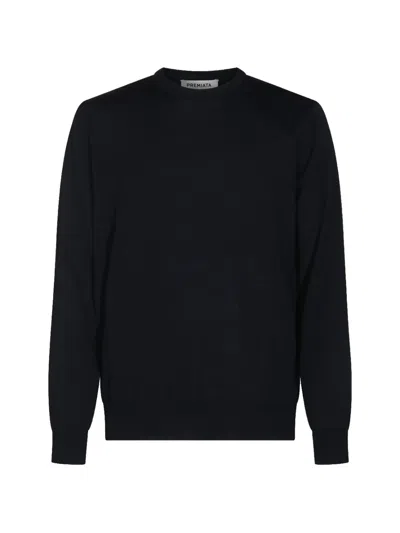 Premiata Crew-neck Wool Jumper In Black