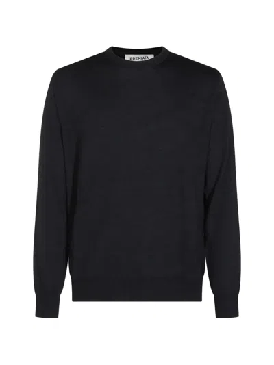 Premiata Crew-neck Wool Sweater In Black