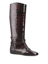 Premiata Croc-embossed Buckle Boots In Brown