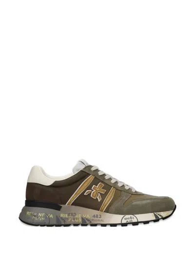 Premiata Cross-motif Lander Sneakers In Multi