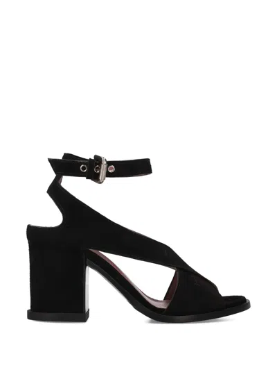 Premiata Crossover Ankle Strap Sandals In Black