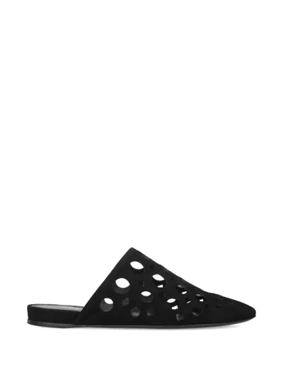 Premiata Cut-out Leather Mules In Black