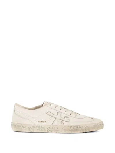 Premiata David 8091 Logo-detail Sneakers In Neutral