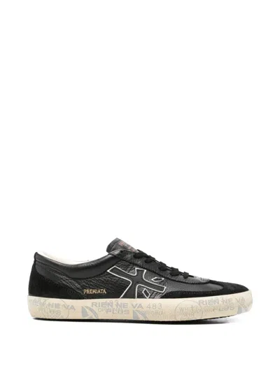 Premiata David Suede Sneakers In Black