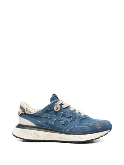Premiata Denim Sneakers In Multi