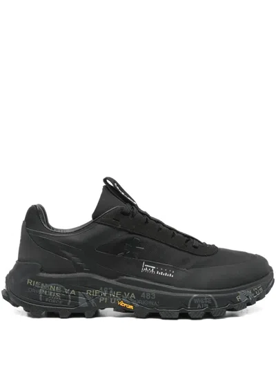 Premiata Devin Sneakers In Black Fabric