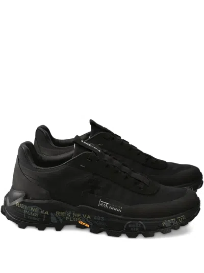 Premiata Devin 433 Panelled Sneakers In Animal Print