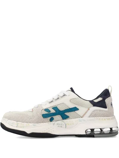 Premiata Drake Mesh-panel Sneakers In White
