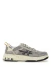 Premiata Low Top Sneakers Mesh Panels In Gray