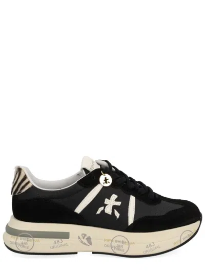 PREMIATA DYNAMIC MULTICOLOURED SNEAKERS WITH ZEBRA PRINT ACCENTS