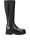 Premiata Elasticated-panels Leather Boots In Black