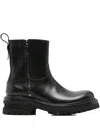 Premiata Ankle Boots With Zip And Chunky Sole In Black