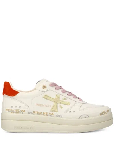 Premiata Embellished Leather Sneakers