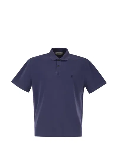 Premiata Polo Shirt With A Logo On The Chest In Purple
