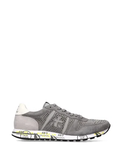 Premiata Eric Perforated Sneakers In Gray