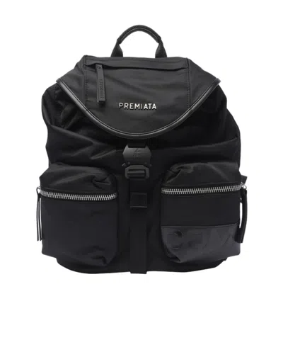 Premiata Flap Backpack In Black