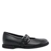 Premiata Buckle-detail Round-toe Ballet Flats In Black