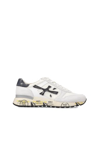 Premiata Flat Shoes White In Bianco Chiari E Naturali