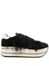 Premiata Beth 6959 Sneakers With Fringes In Black