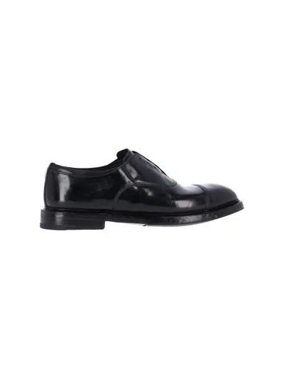 Premiata Leather Slip-on Brogues In Animal Print
