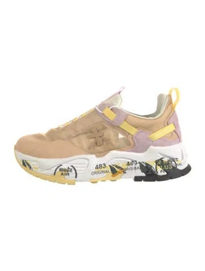Pre-owned Premiata Graphic Print Chunky Sneakers In White