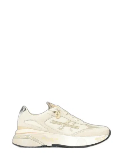 Premiata Grey Calf Leather Sneaker In White