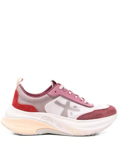 Premiata Hill 7856 Suede Panelled Sneakers In Multi