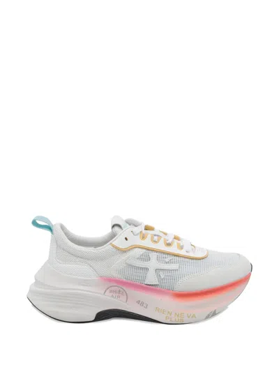 Premiata Hill Logo Sneakers In White